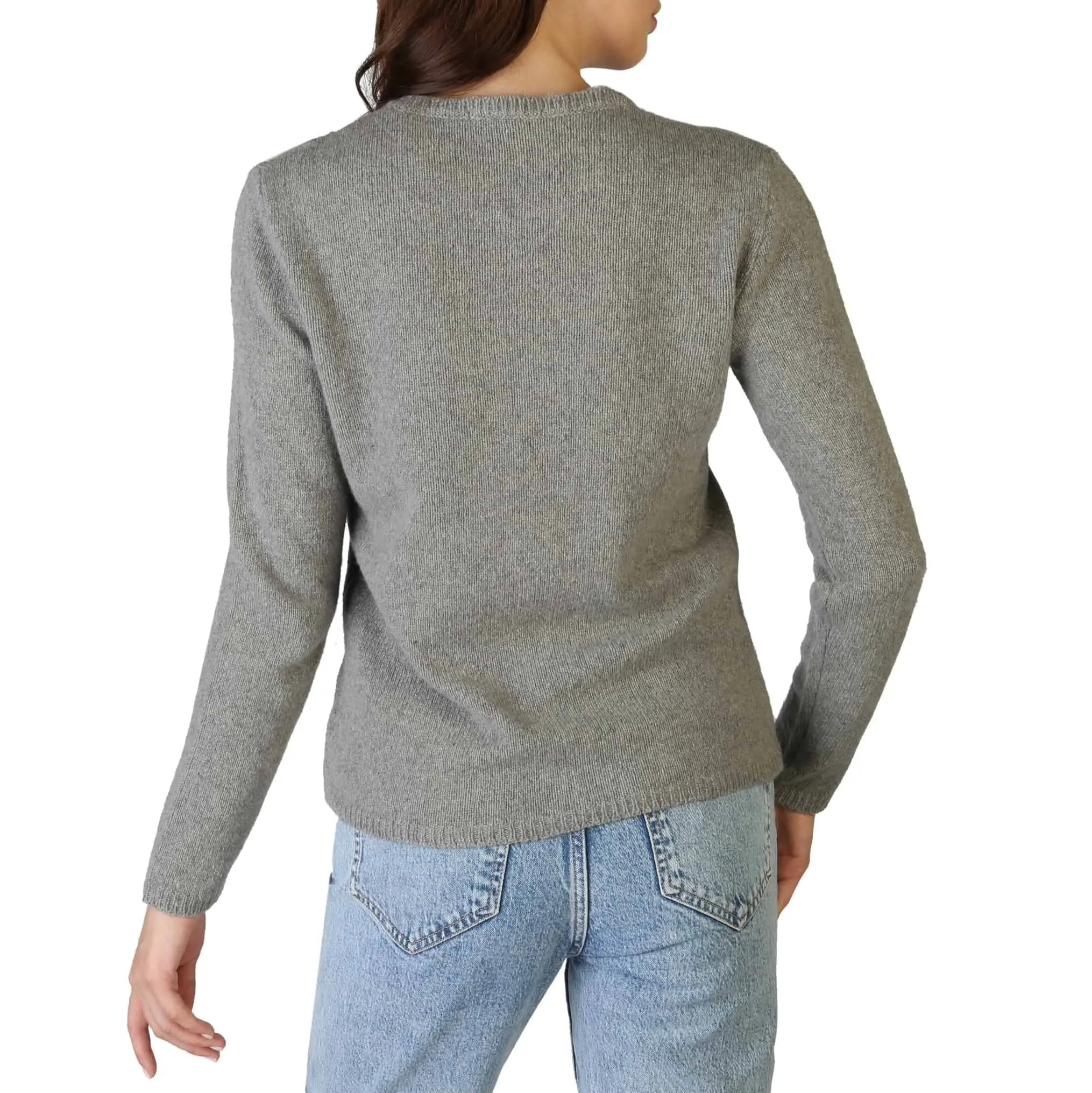 100% Cashmere - C-NECK-W - Grey