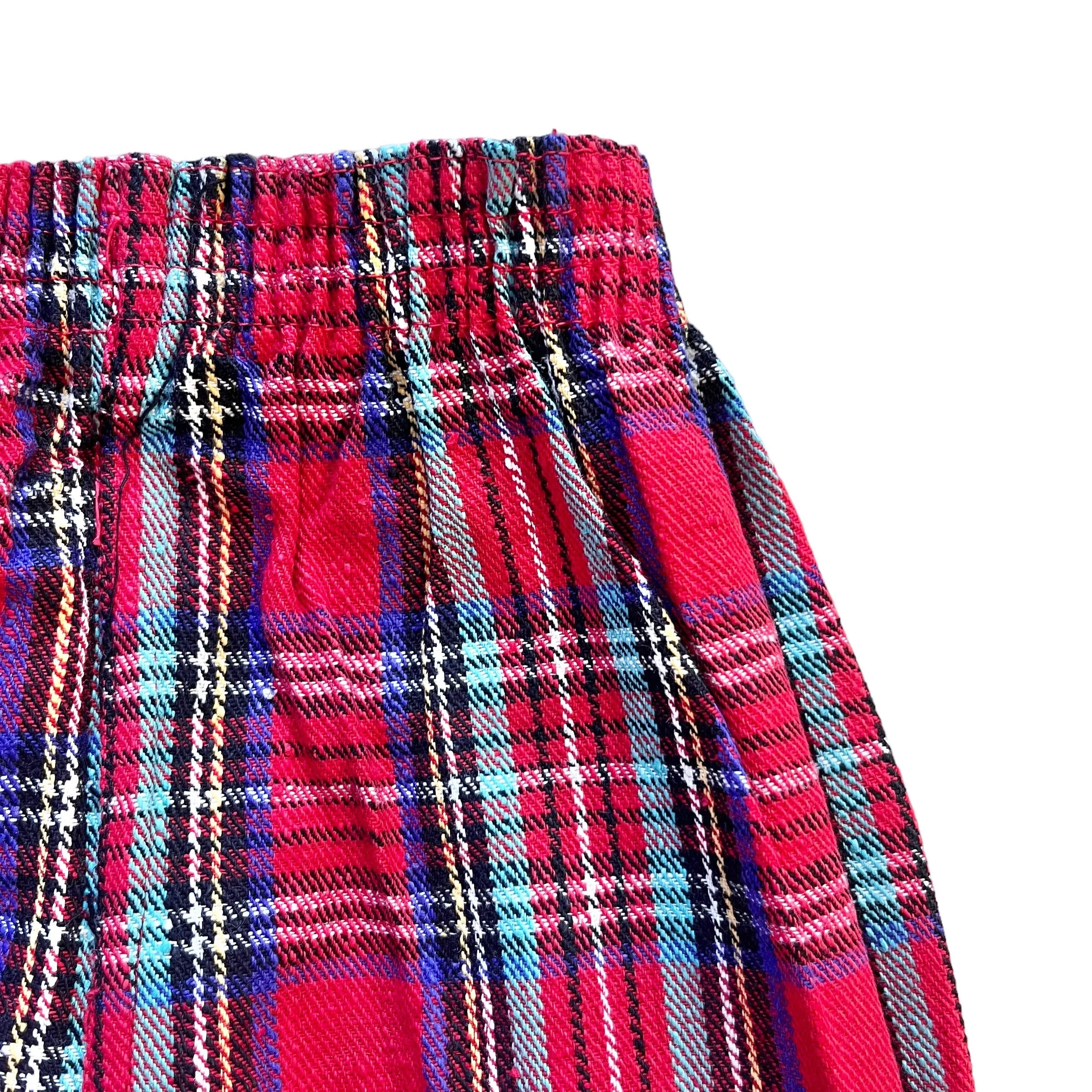 1960's  Red Tartan Baby / Toddler Bottoms / 3-4Y