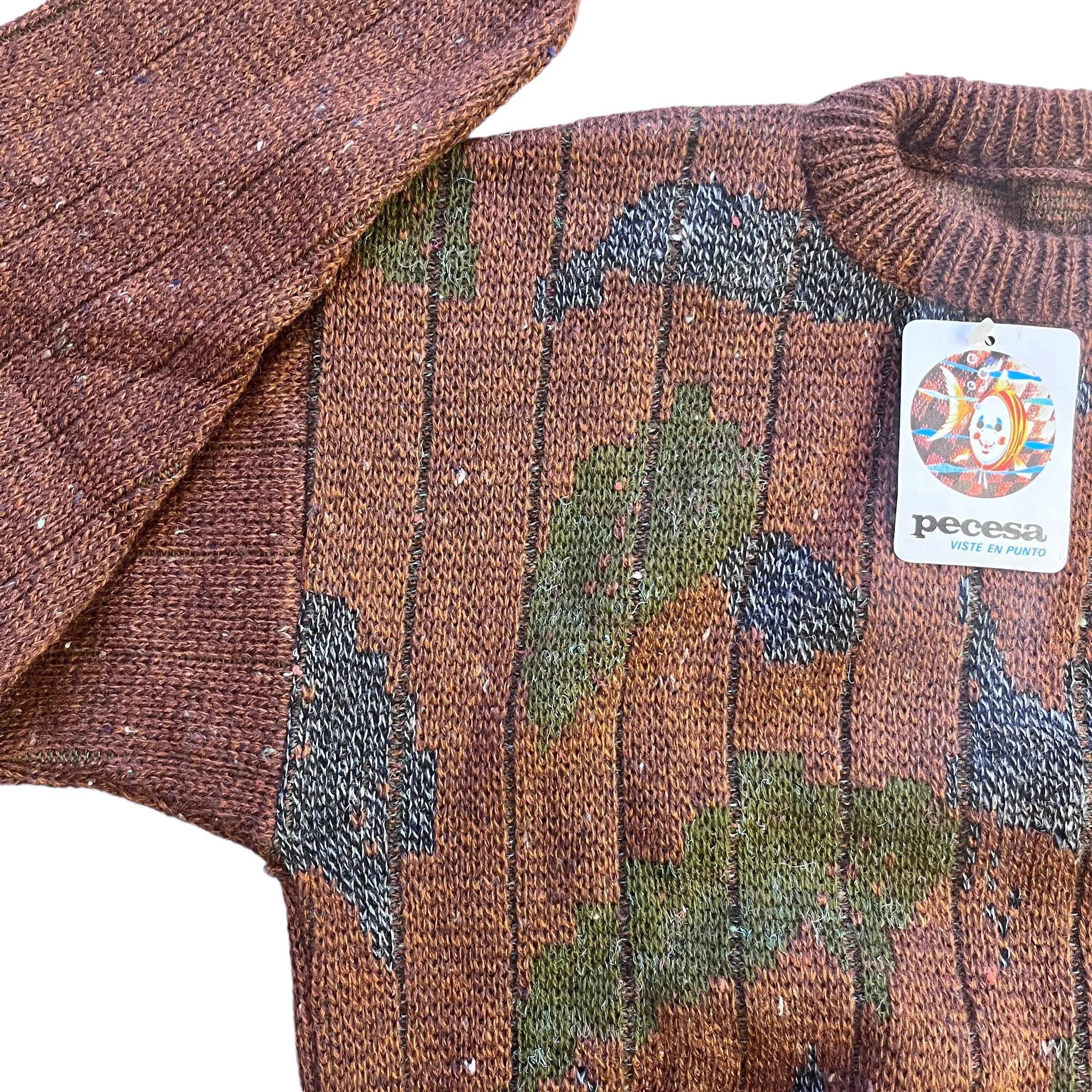 1980's Children's / Teen Brown  Jumper / 10-12 Y