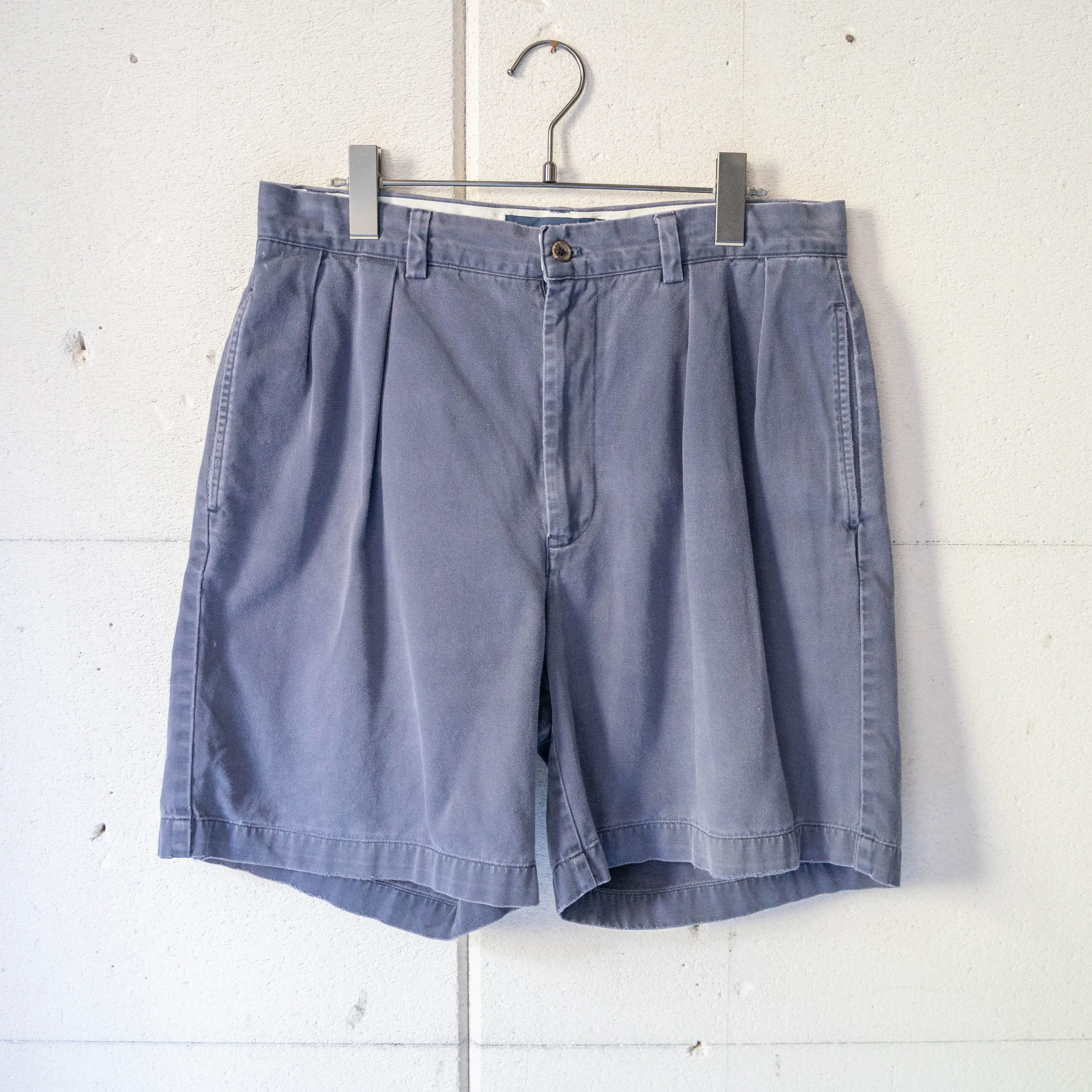 1990s 'POLO GOLF' navy color two tuck chino shorts 'good fade'