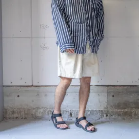 1990s Ralph Lauren off-white color two tuck chino shorts 'with waist cord remake'