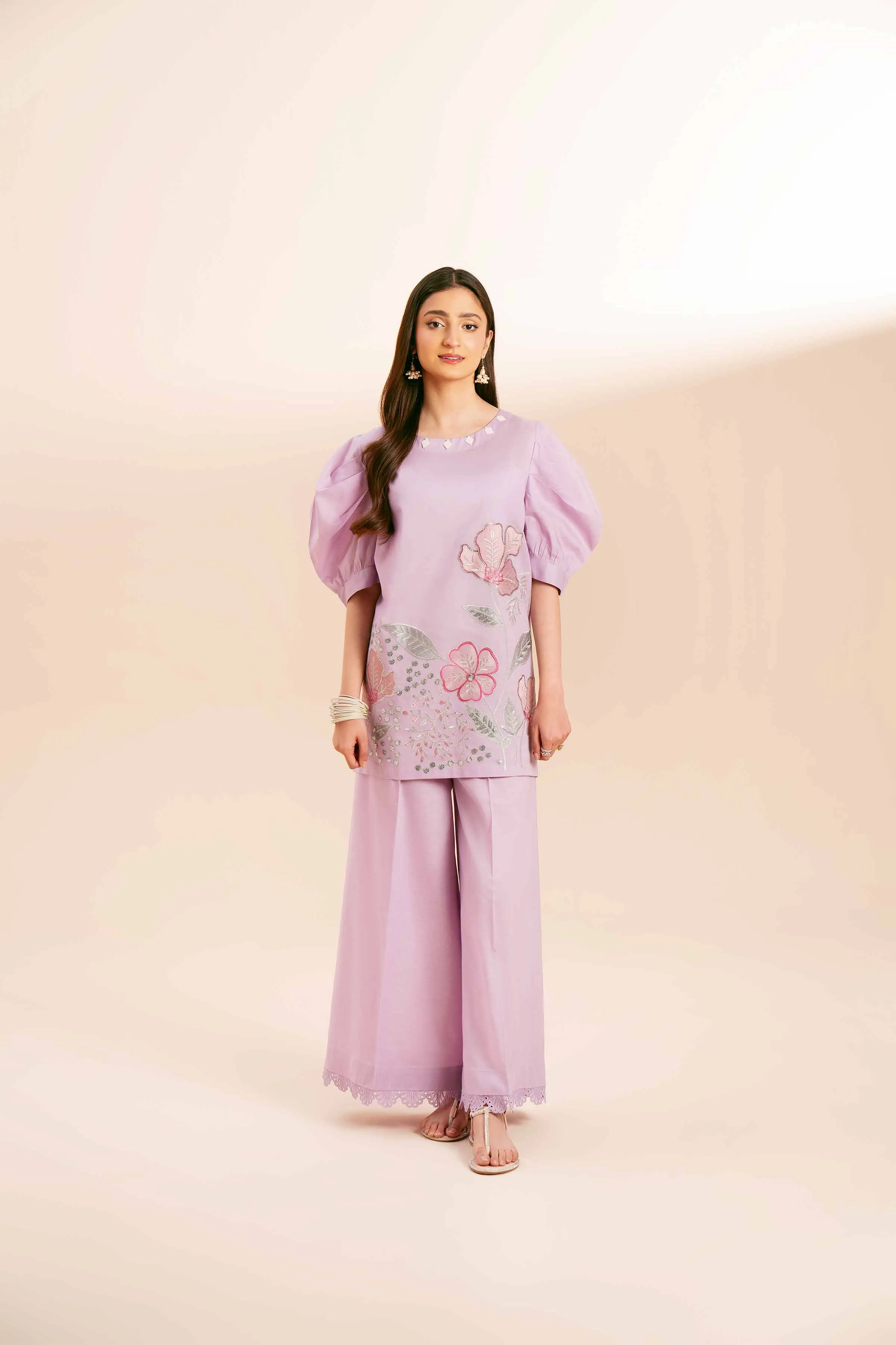 2 Piece - Dyed Embroidered Suit - 42401737