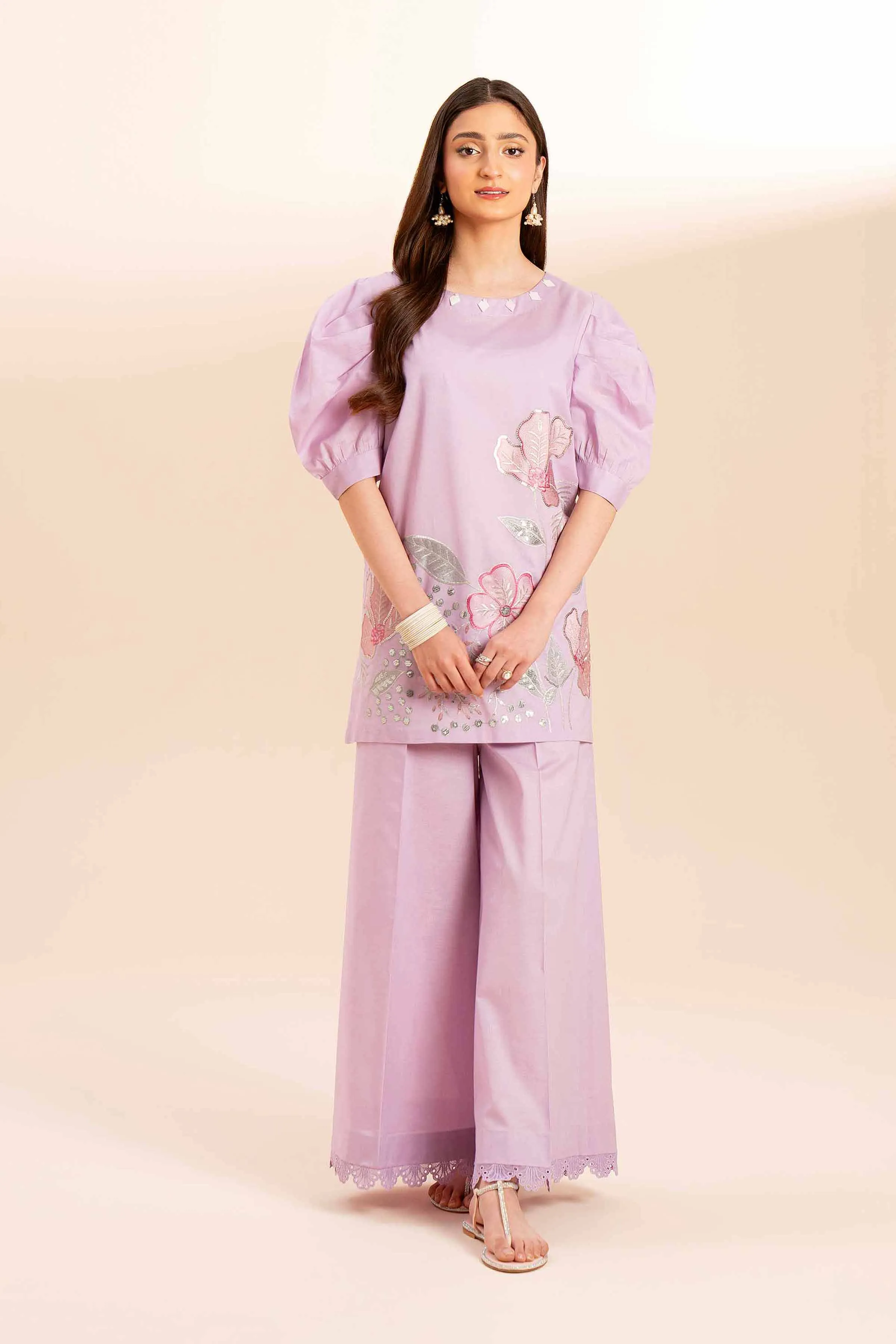 2 Piece - Dyed Embroidered Suit - 42401737