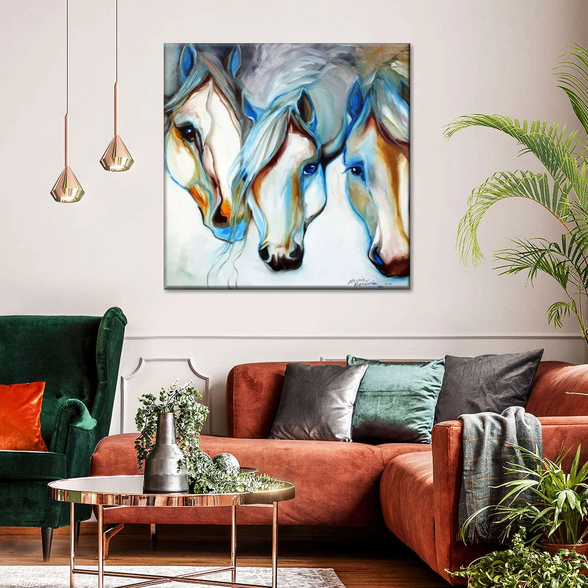 3 Nobles Equine Abstract Wall Art