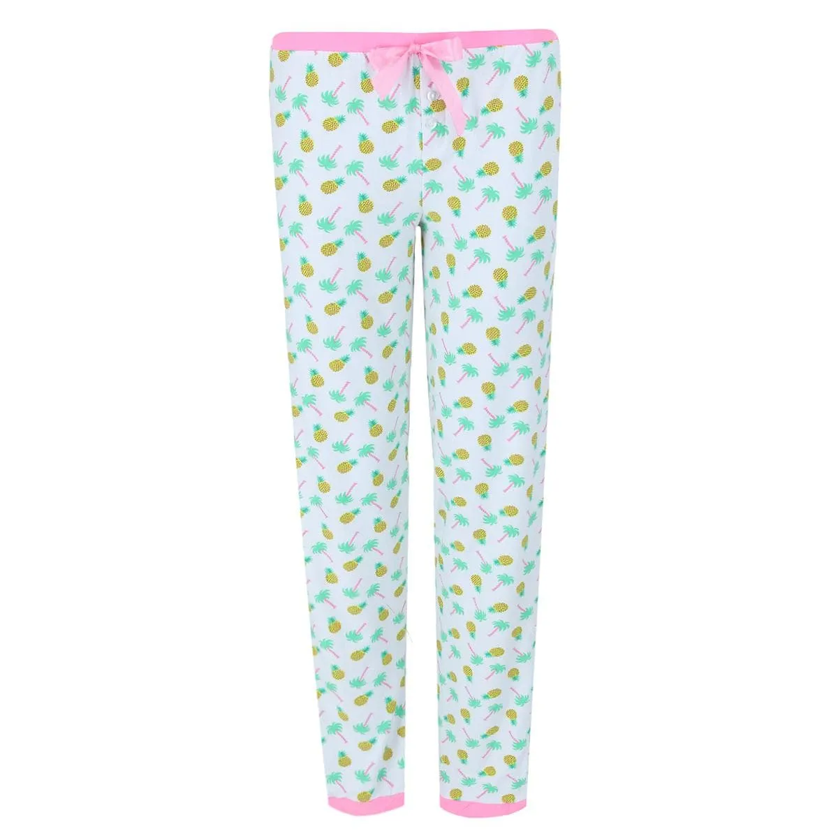 5 More Minutes Women's Tropical Pineapple Tank and Pants Pajama Set