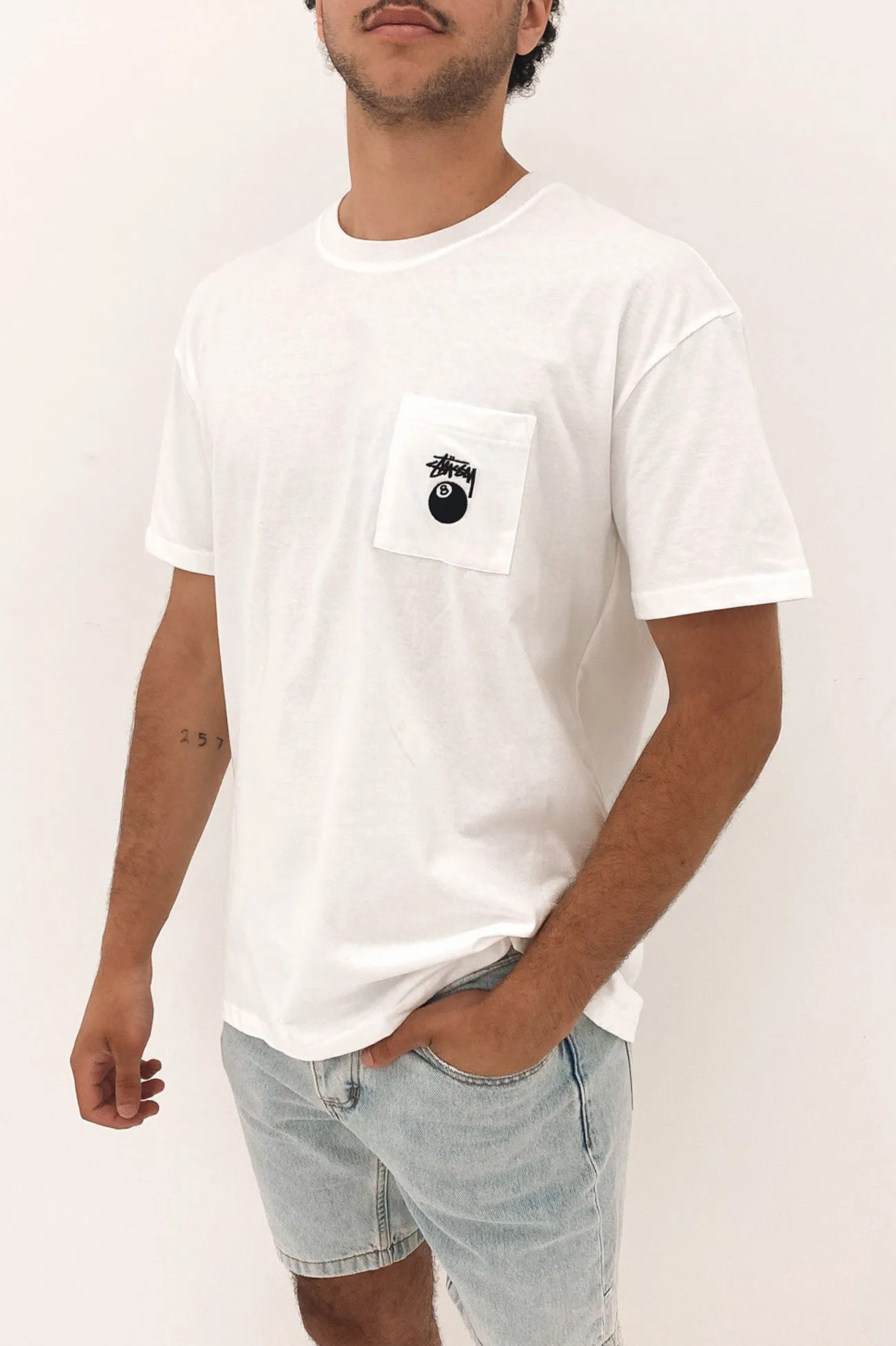 8 Ball Heavyweight Short Sleeve Tee White