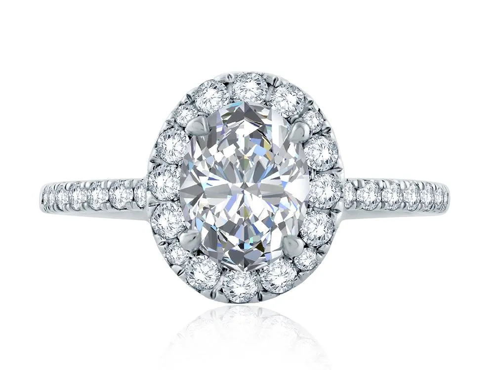 A. JAFFE Halo Engagement Ring