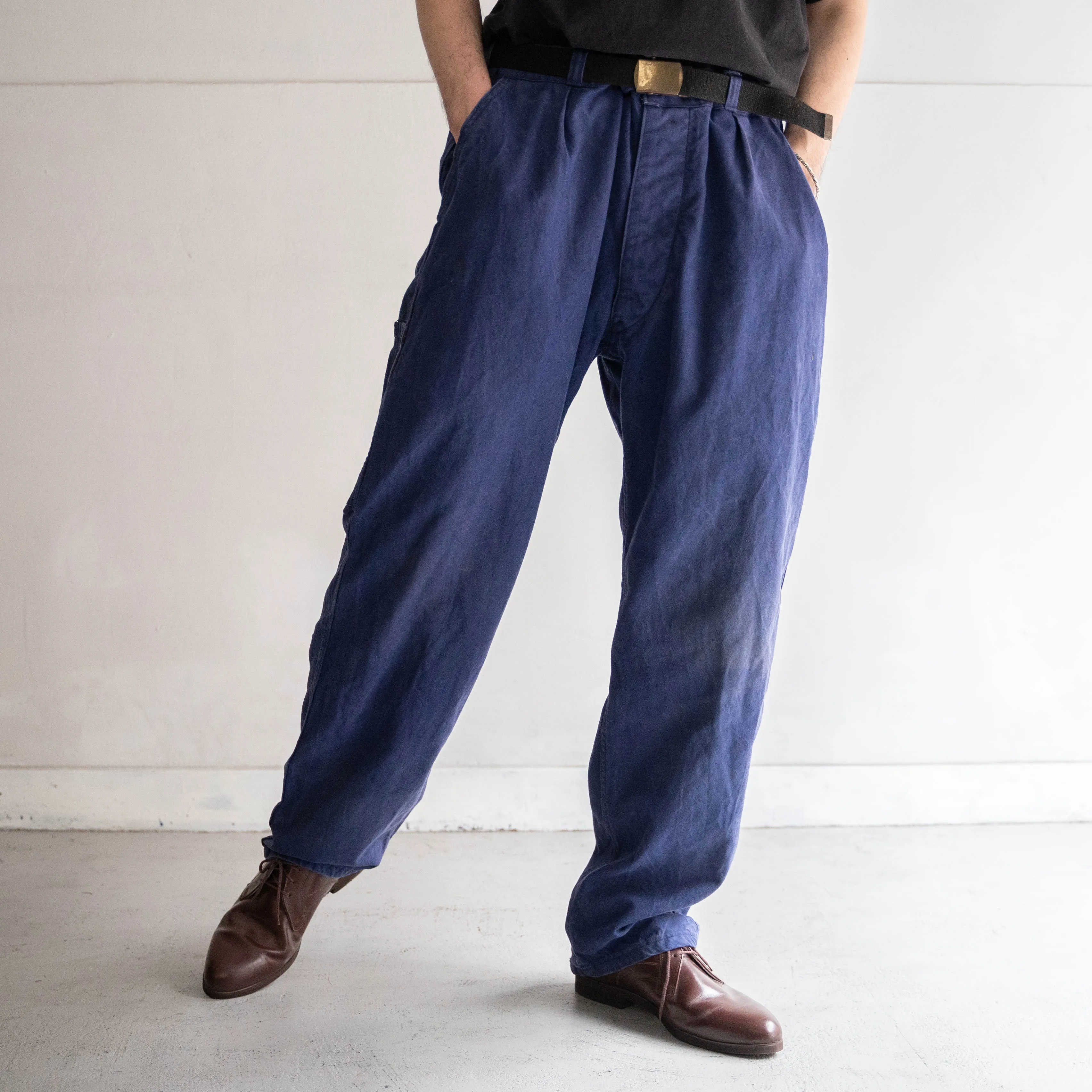 around 1960s France cotton twill work pants 'government supply'