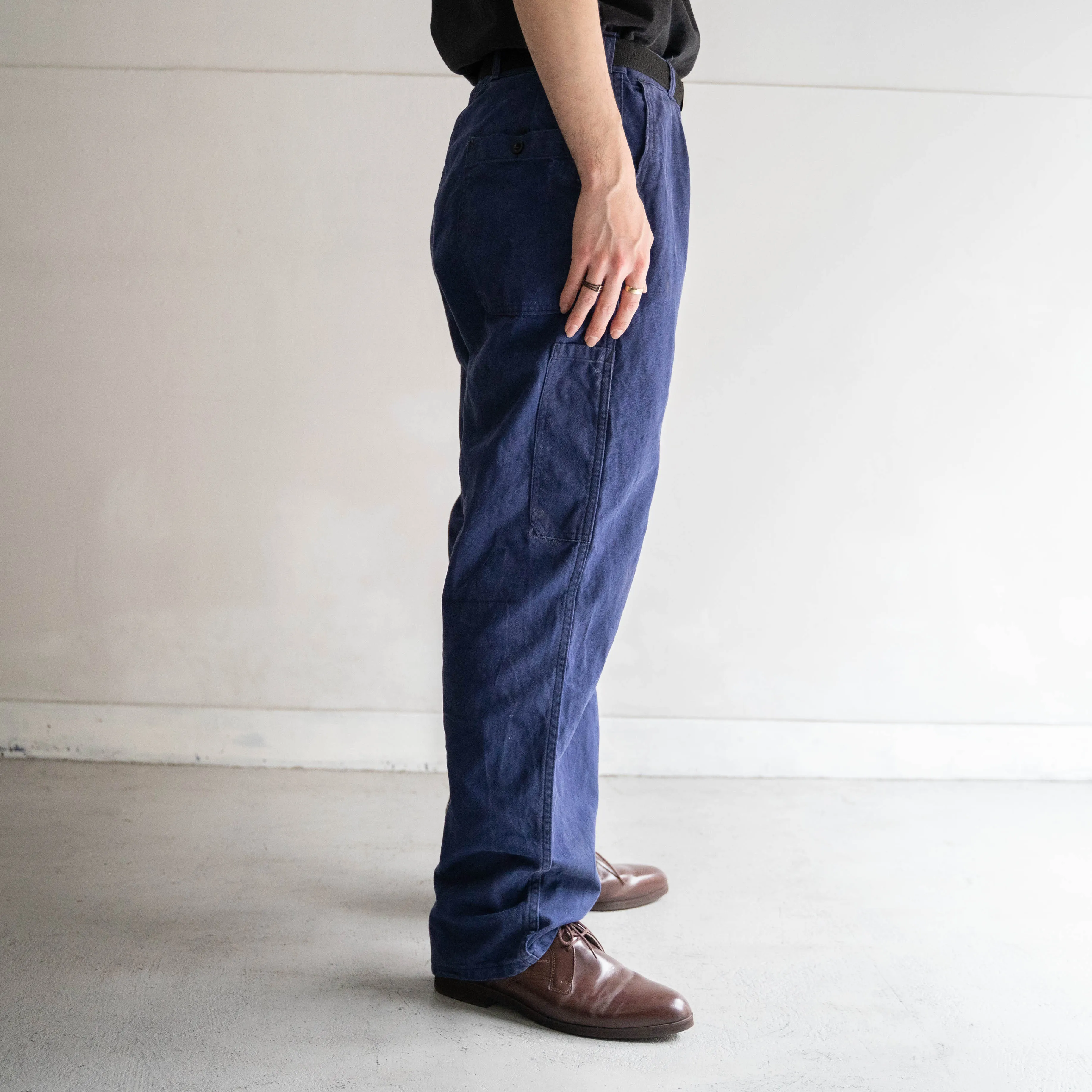 around 1960s France cotton twill work pants 'government supply'