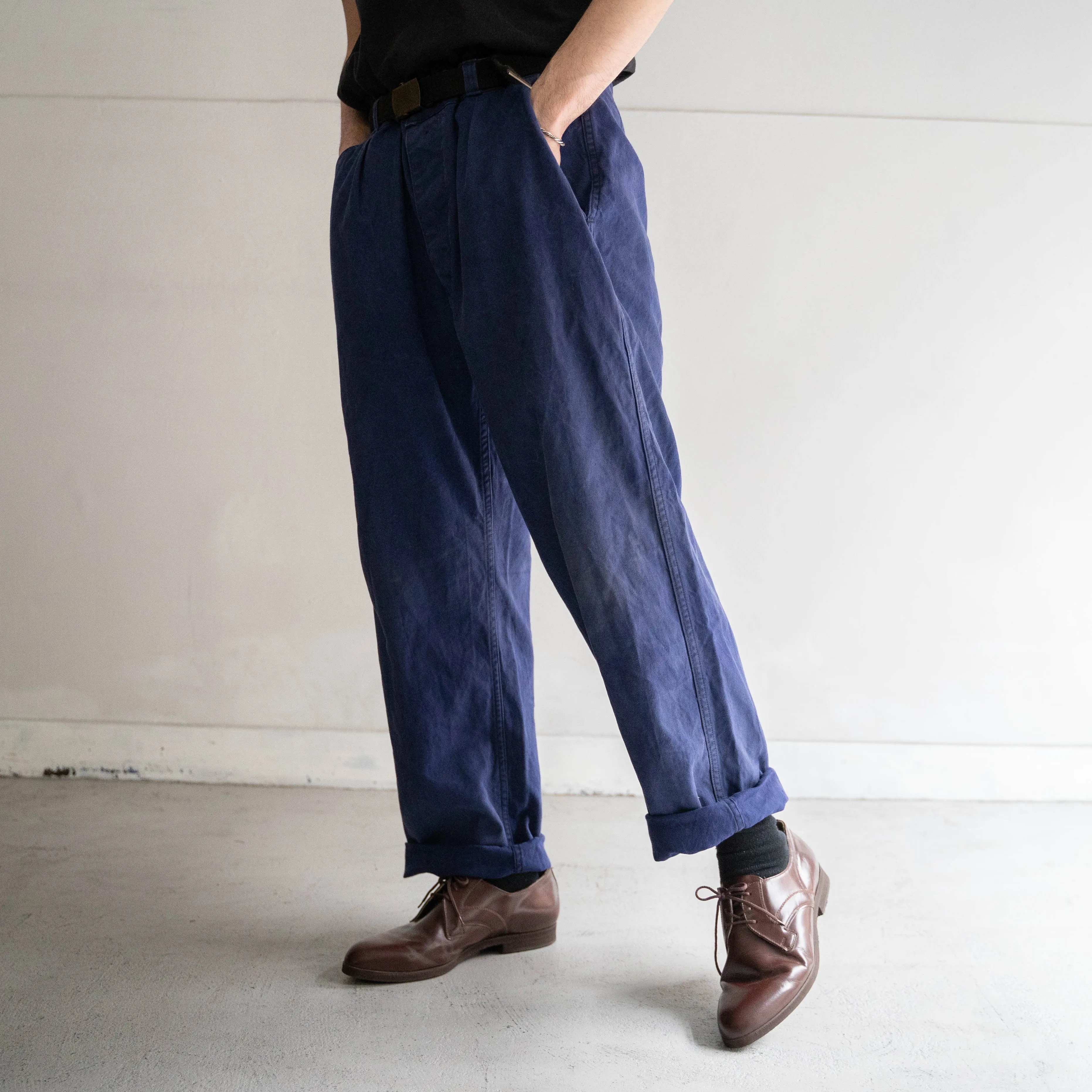 around 1960s France cotton twill work pants 'government supply'