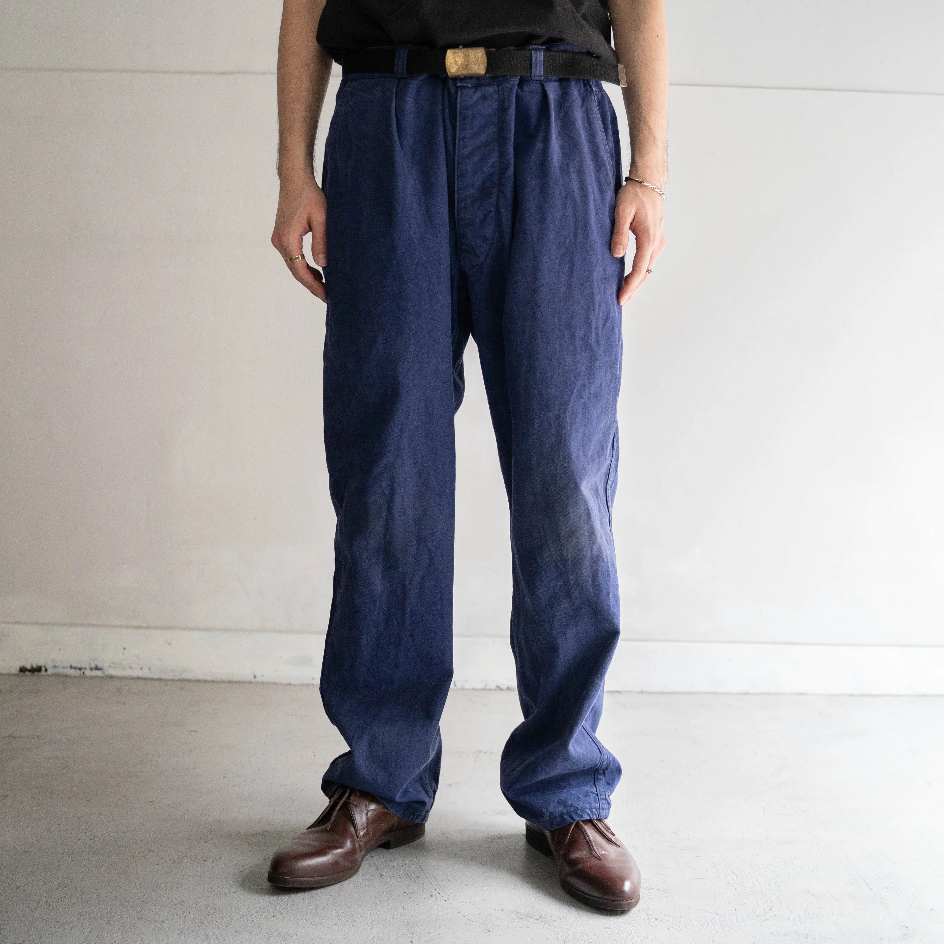 around 1960s France cotton twill work pants 'government supply'