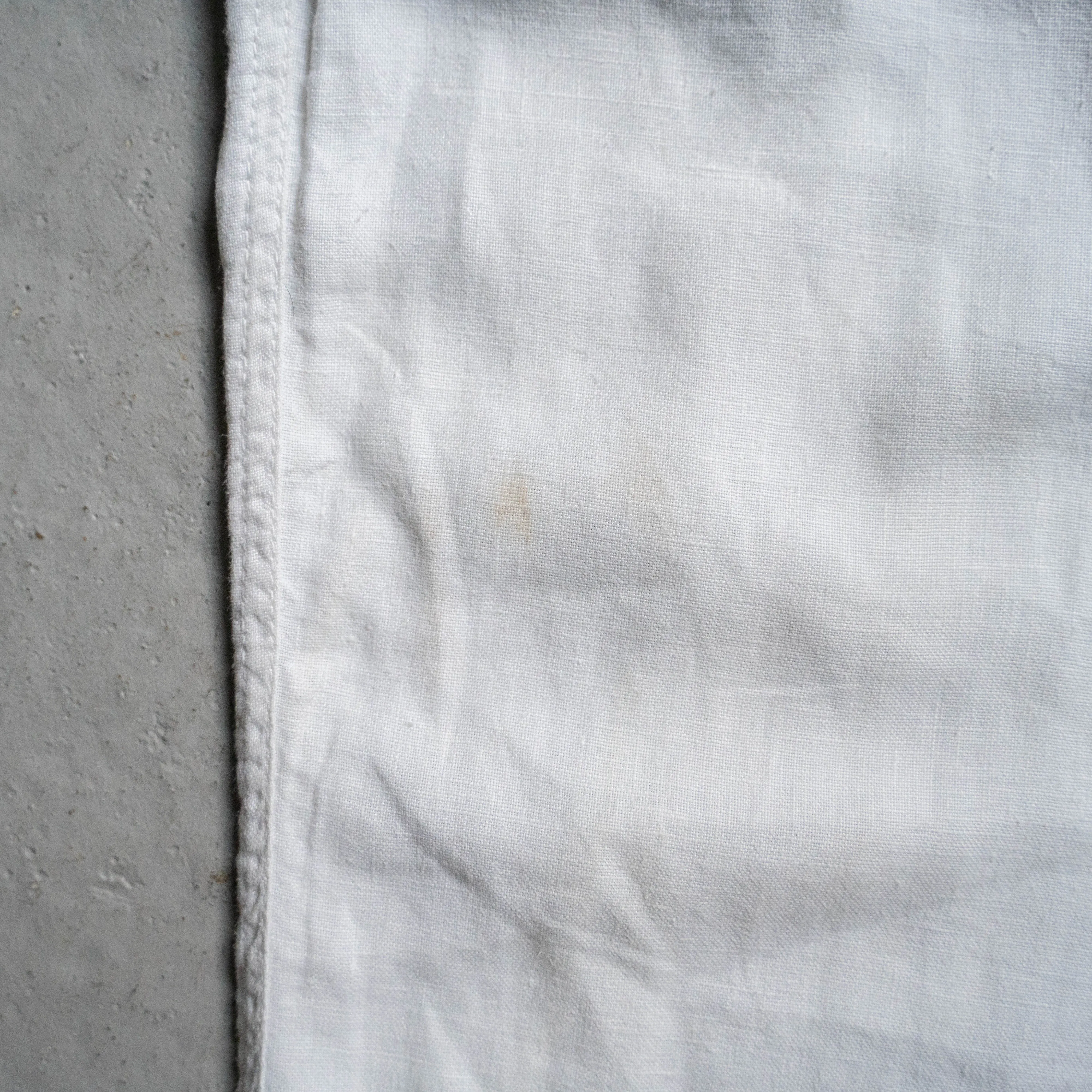 around 1990s white color all linen easy pants