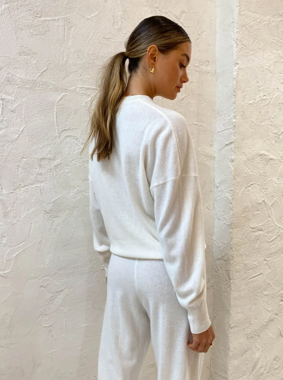 Assembly Label Lena Cashmere Sweater in Antique White