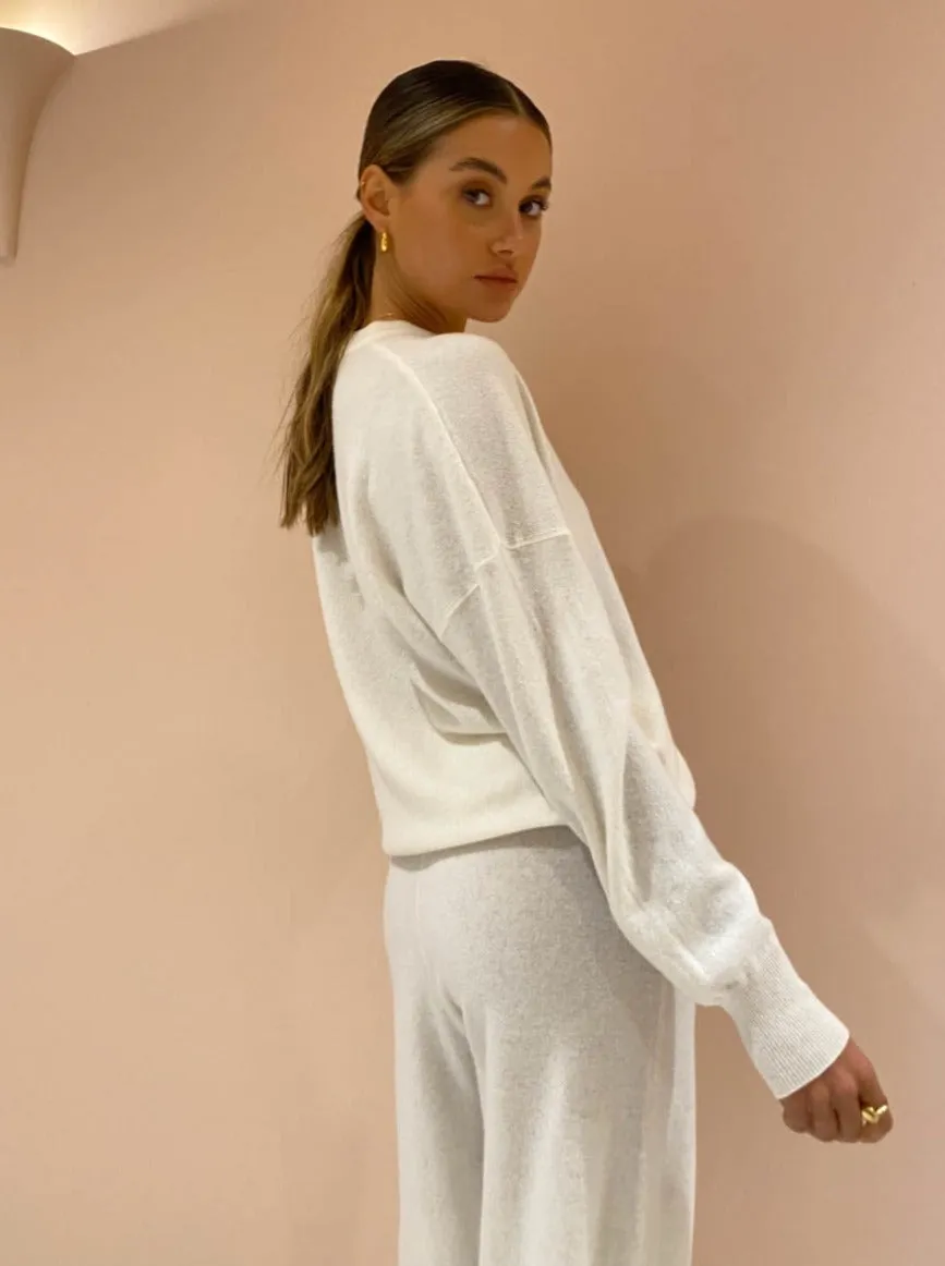 Assembly Label Lena Cashmere Sweater in Antique White