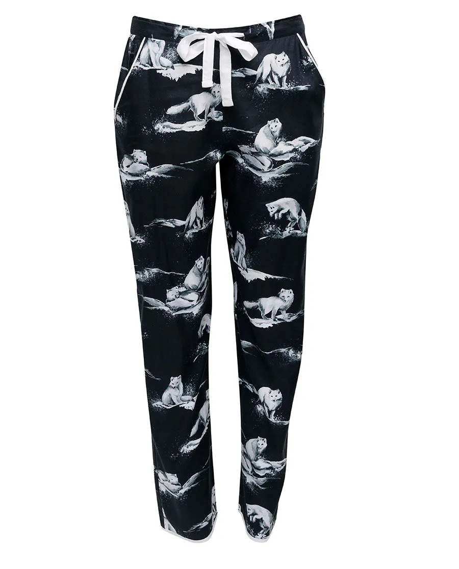 Atlas Womens Arctic Fox Print Pyjama Bottoms