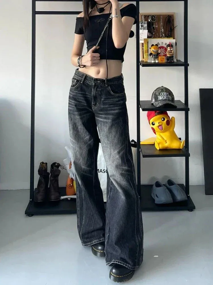 Baggy Jeans Women Harajuku Vintage Oversize Old Wide Leg Denim Pants