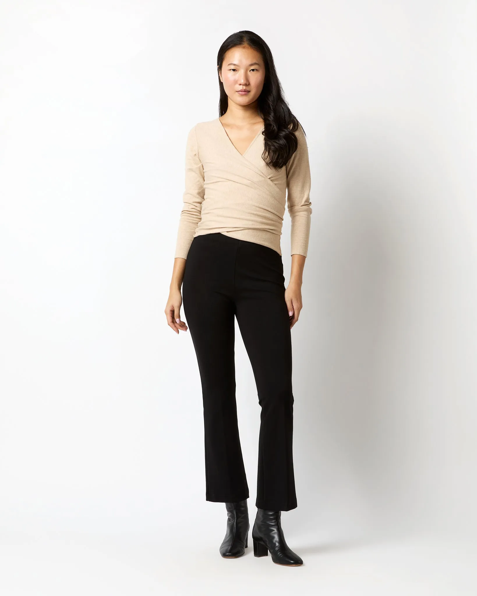 Ballerina Sweater in Sable Cotton/Cashmere