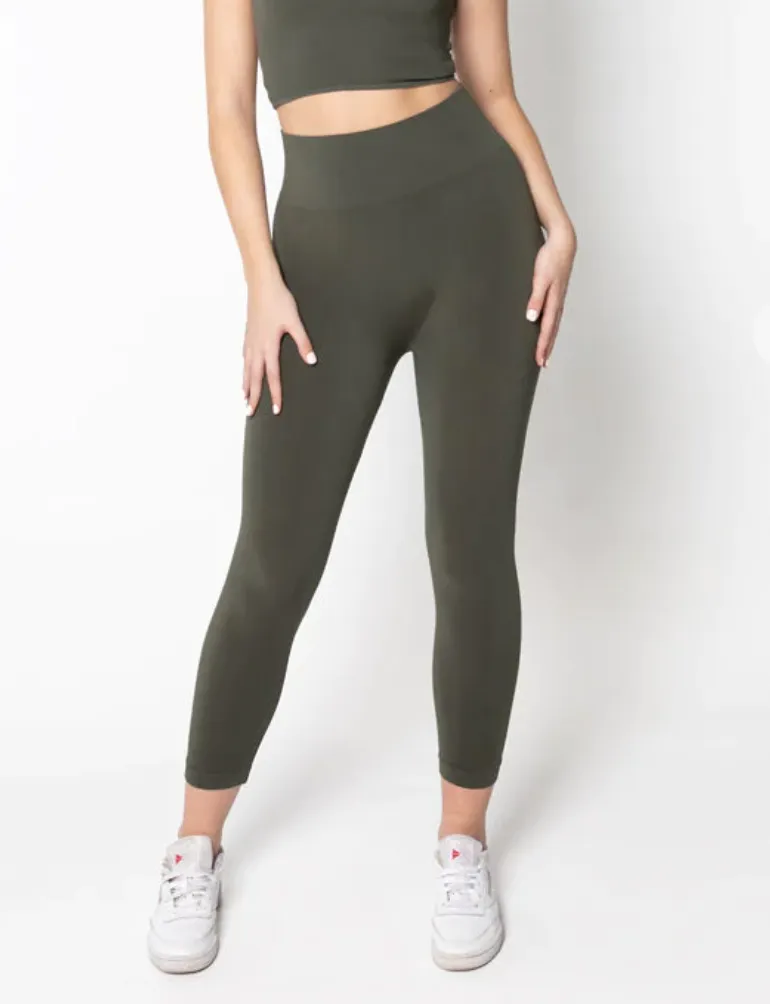 Bamboo 3/4 Crop High-rise Leggings