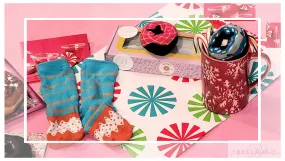 Belloago Cute Cotton Donut Socks Gift Box (3-Pairs)-Sugar Crush