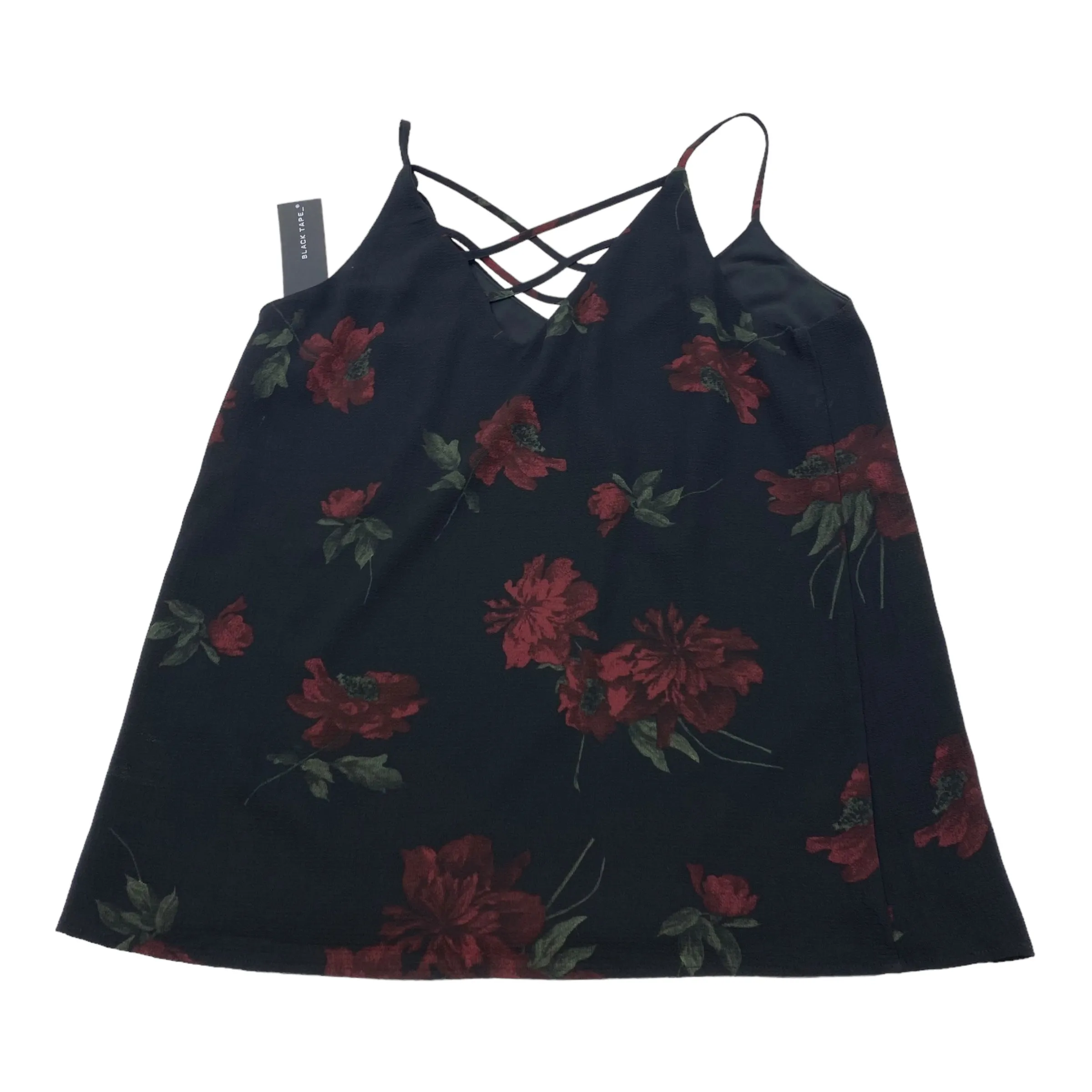 BLACK & RED BLOUSE SLEEVELESS by CLOTHES MENTOR Size:M