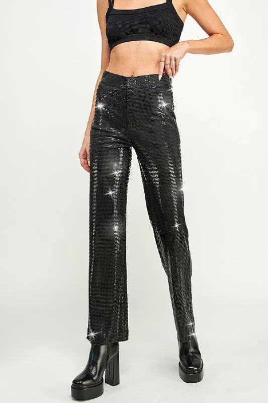 Black Sequin Pants