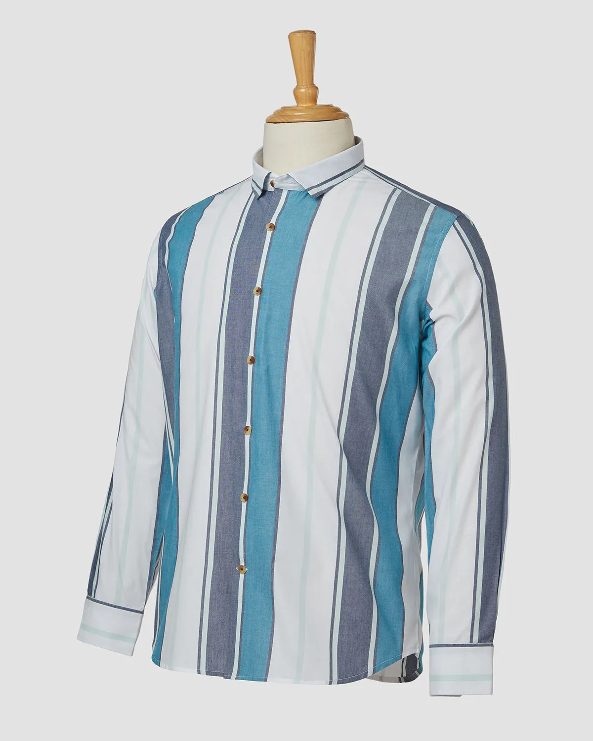 Blue Channel Striped Shirt