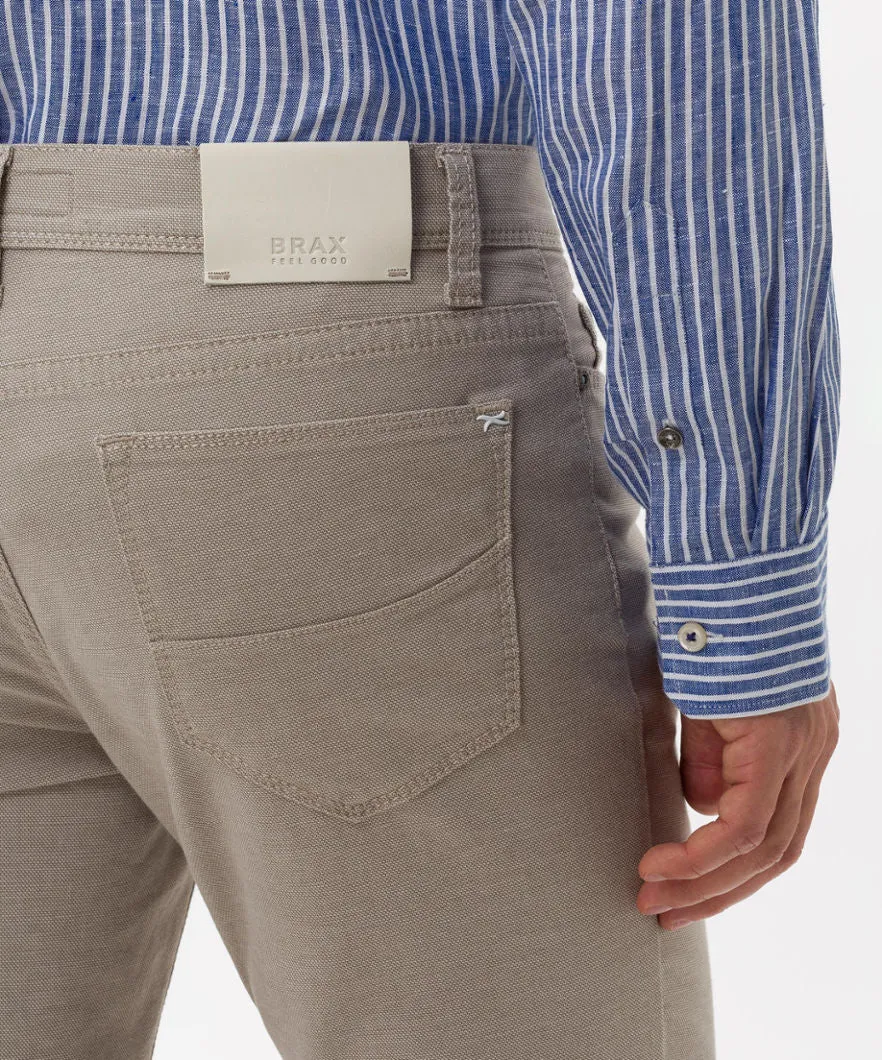 Brax Cooper Fancy Beige Trouser Beige