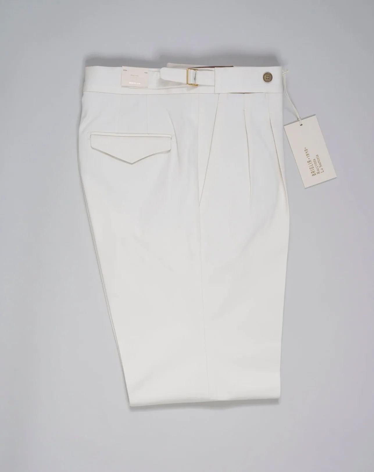 Briglia Quartieri Pleated Chinos / Off White