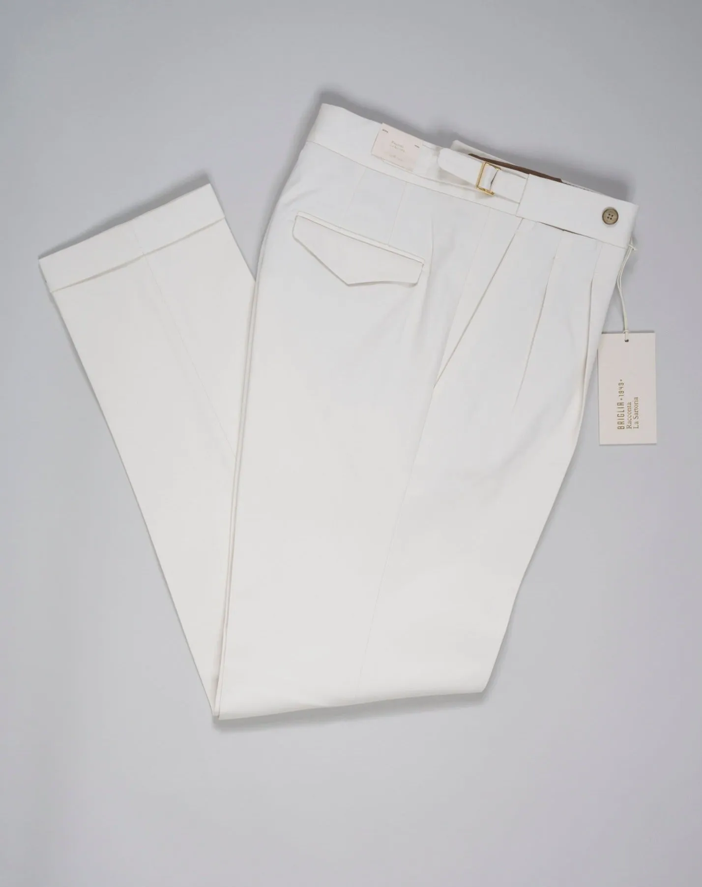 Briglia Quartieri Pleated Chinos / Off White