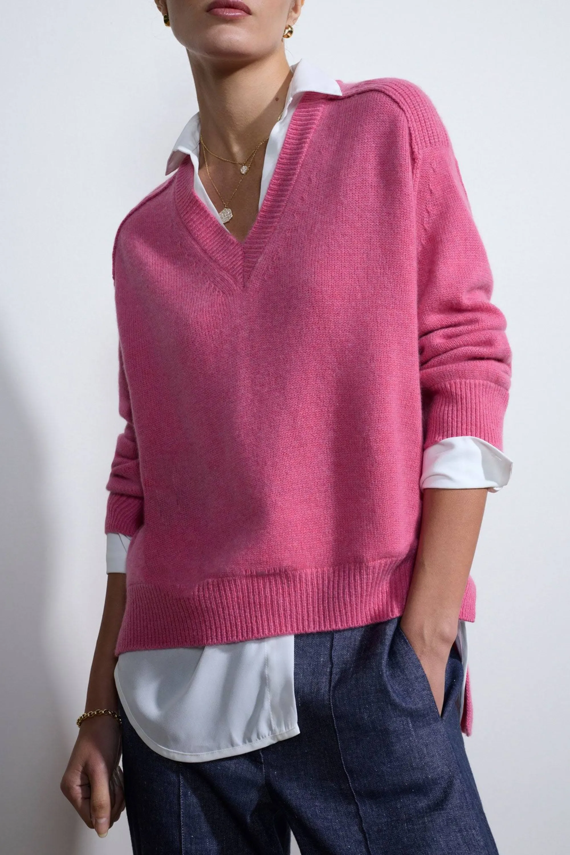 Brochu Walker Vneck Layered Pullover