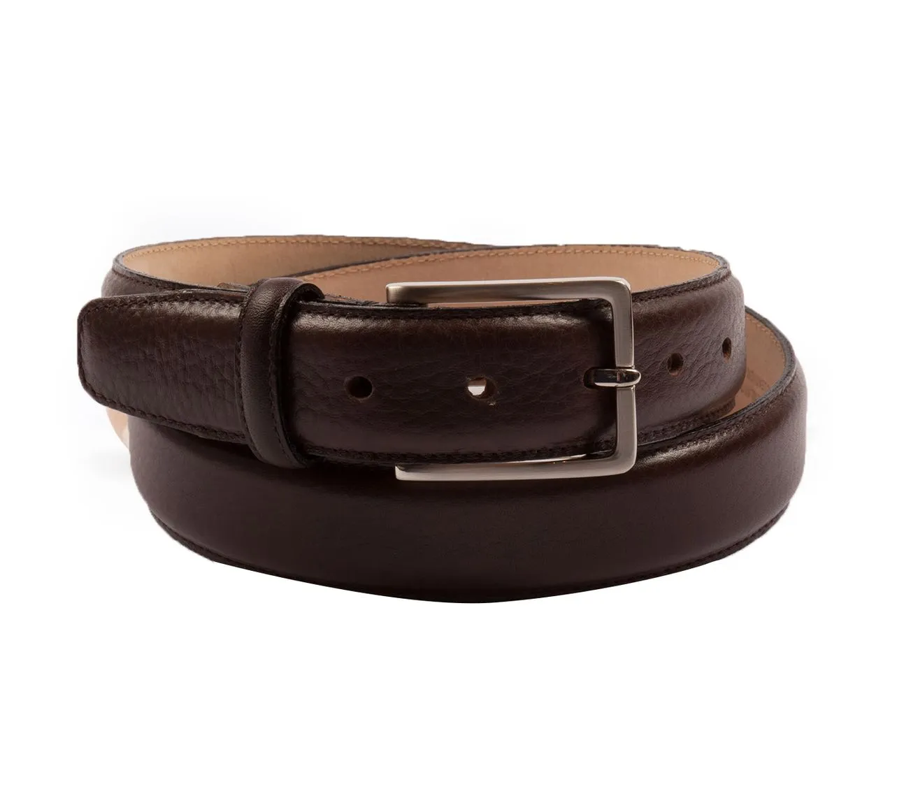 Brown Pebble Grain 35mm Belt