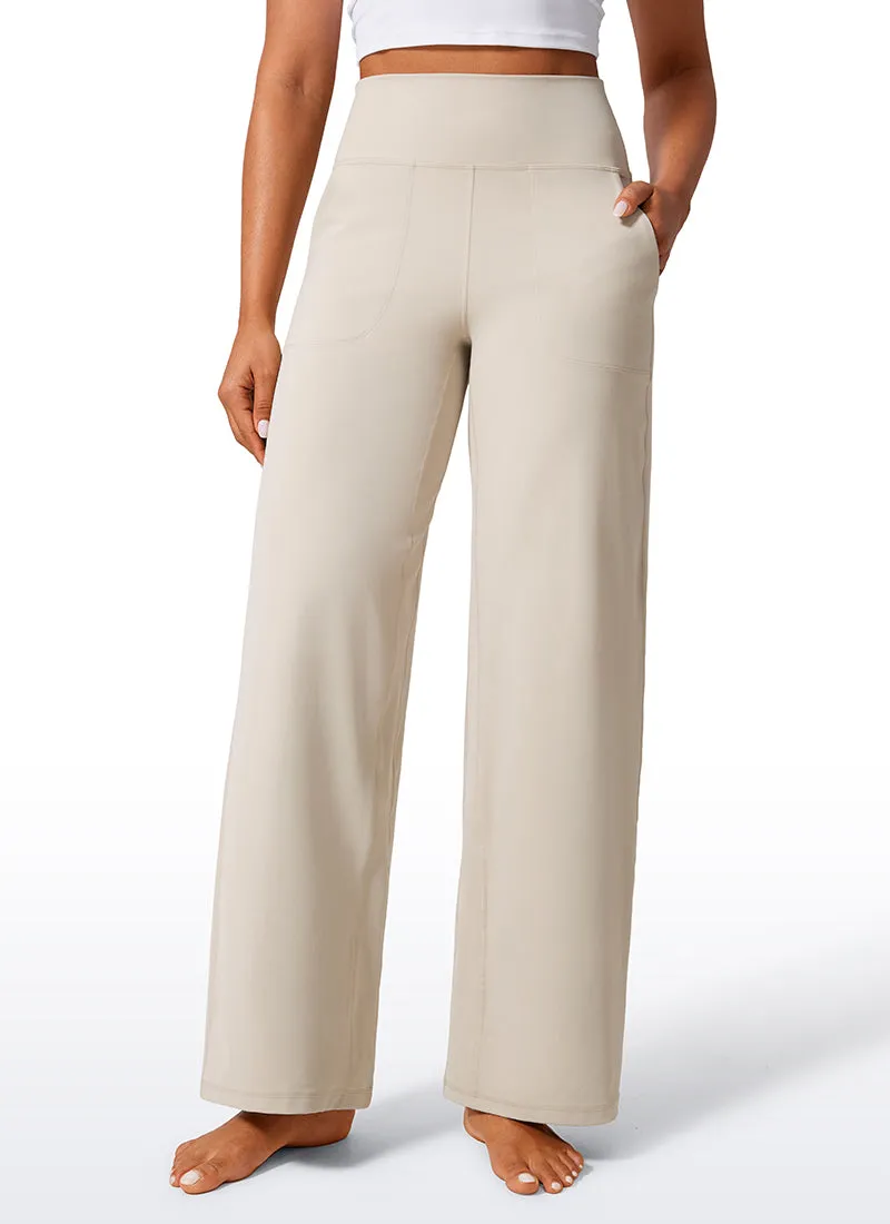 Butterlift High Waisted Wide Leg Pants with Pockets 31"