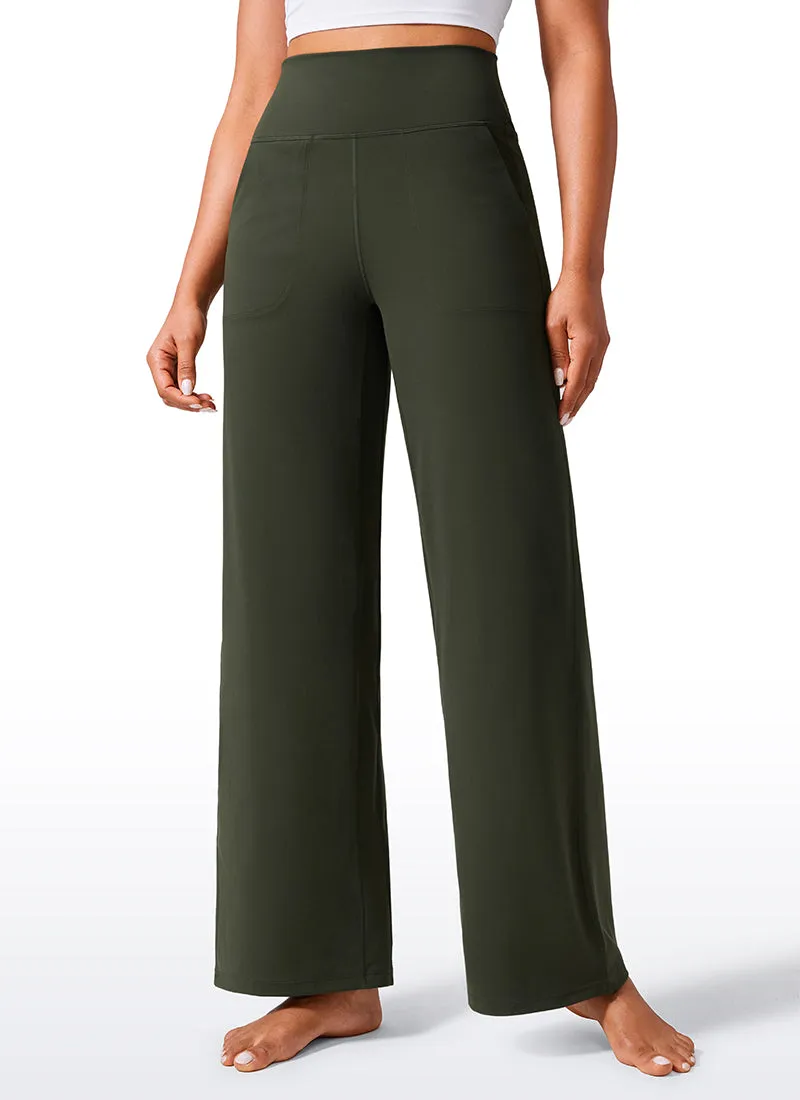 Butterlift High Waisted Wide Leg Pants with Pockets 31"