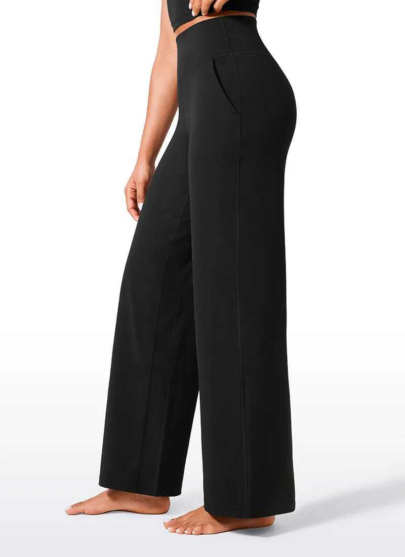 Butterlift High Waisted Wide Leg Pants with Pockets 31"