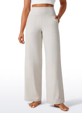 Butterlift High Waisted Wide Leg Pants with Pockets 31"