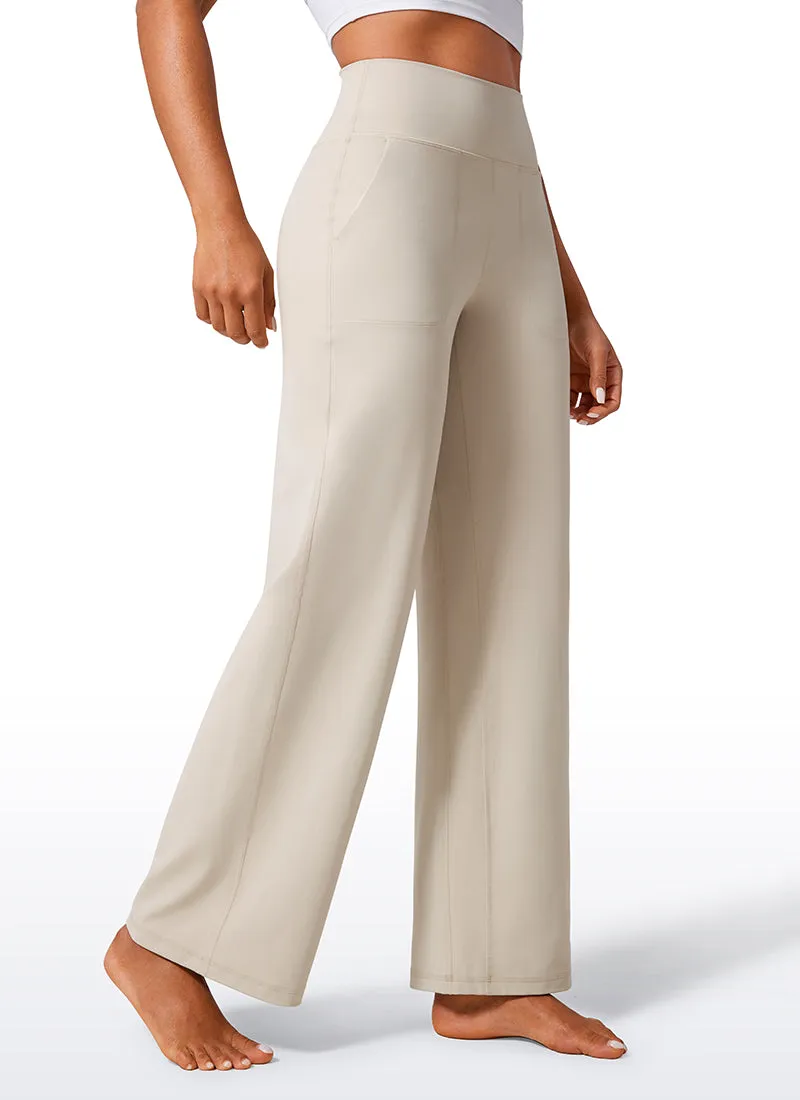 Butterlift High Waisted Wide Leg Pants with Pockets 31"