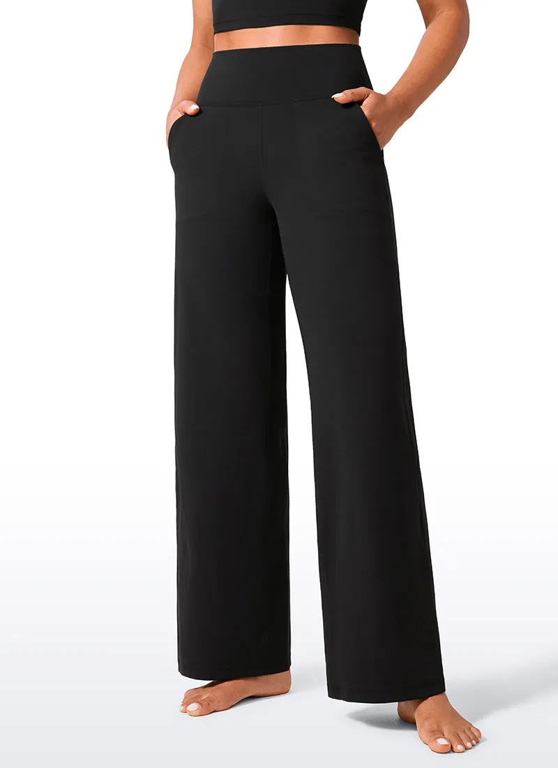 Butterlift High Waisted Wide Leg Pants with Pockets 31"