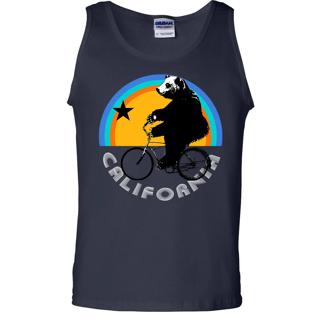 California Bear On Bike Asst Colors Tank Top