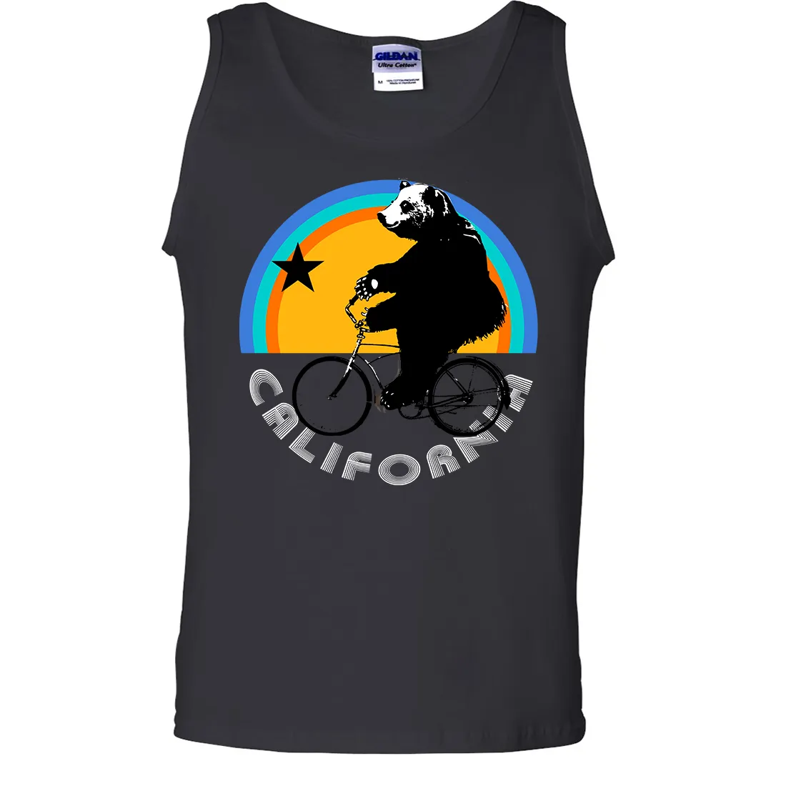 California Bear On Bike Asst Colors Tank Top