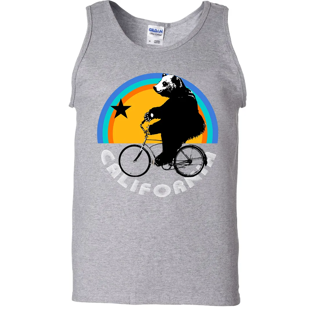 California Bear On Bike Asst Colors Tank Top