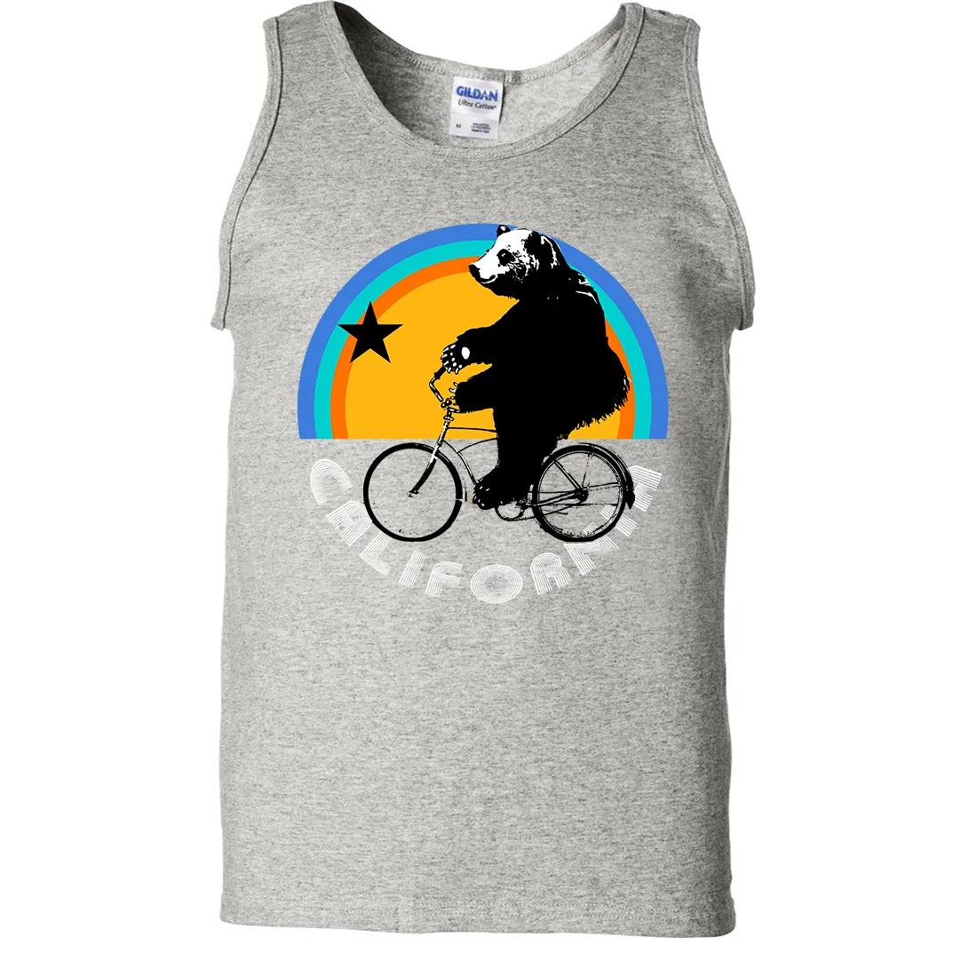 California Bear On Bike Asst Colors Tank Top