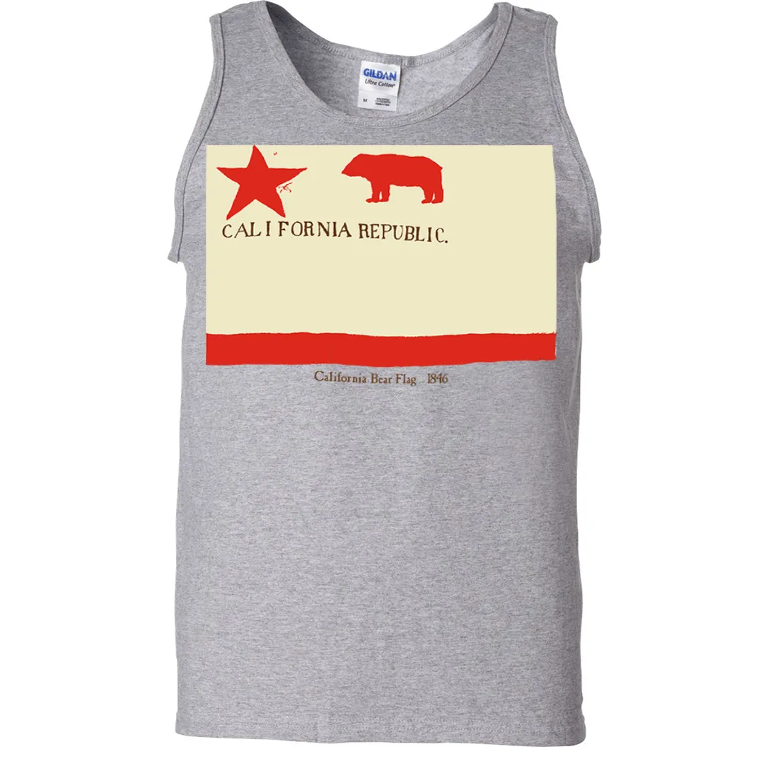 California Republic Bear Flag 1846 Asst Colors Tank Top