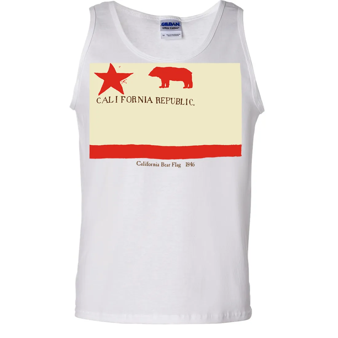 California Republic Bear Flag 1846 Asst Colors Tank Top