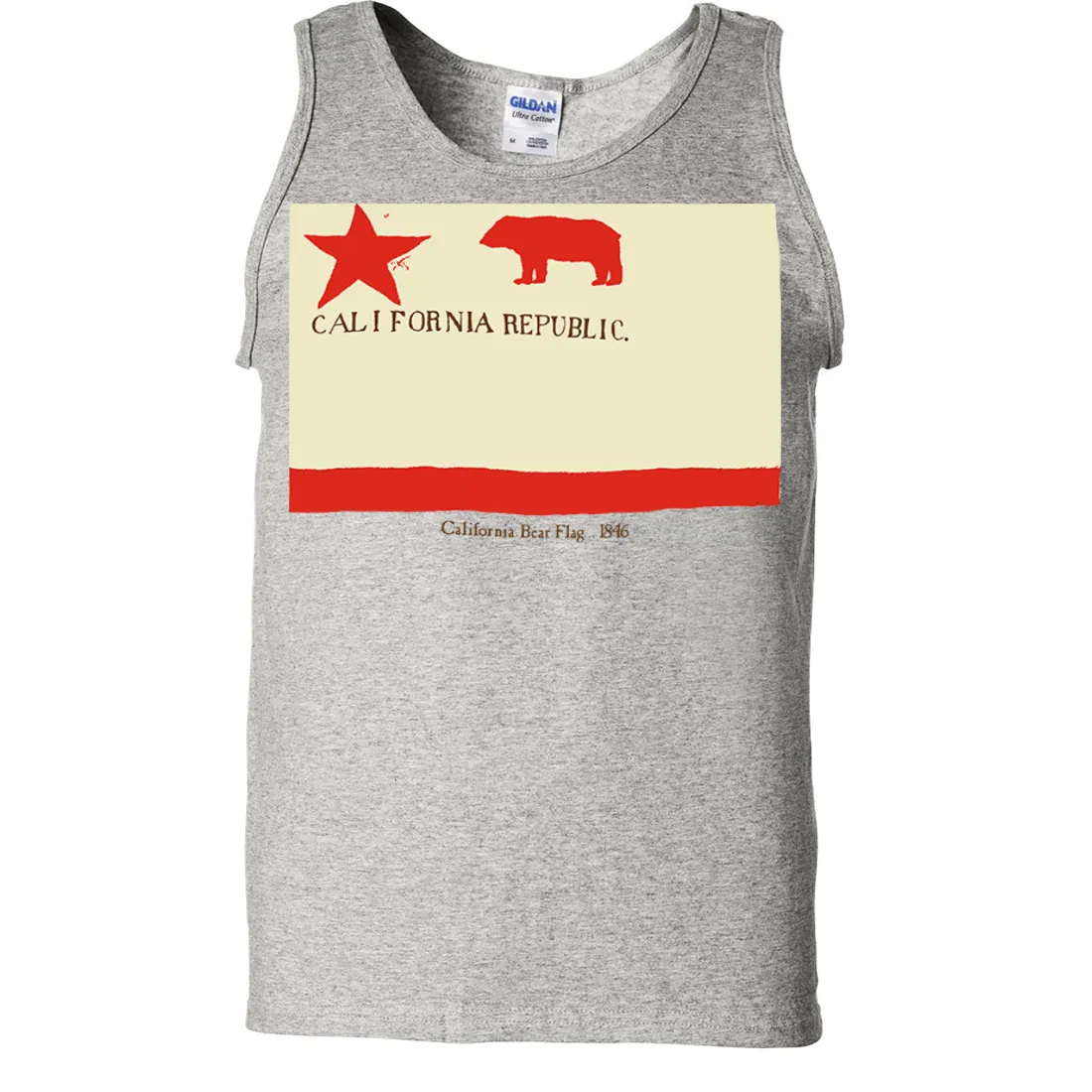 California Republic Bear Flag 1846 Asst Colors Tank Top