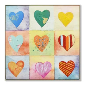 Canvas print with handtouch All of my heart 40x40 Inch (100x100cm)