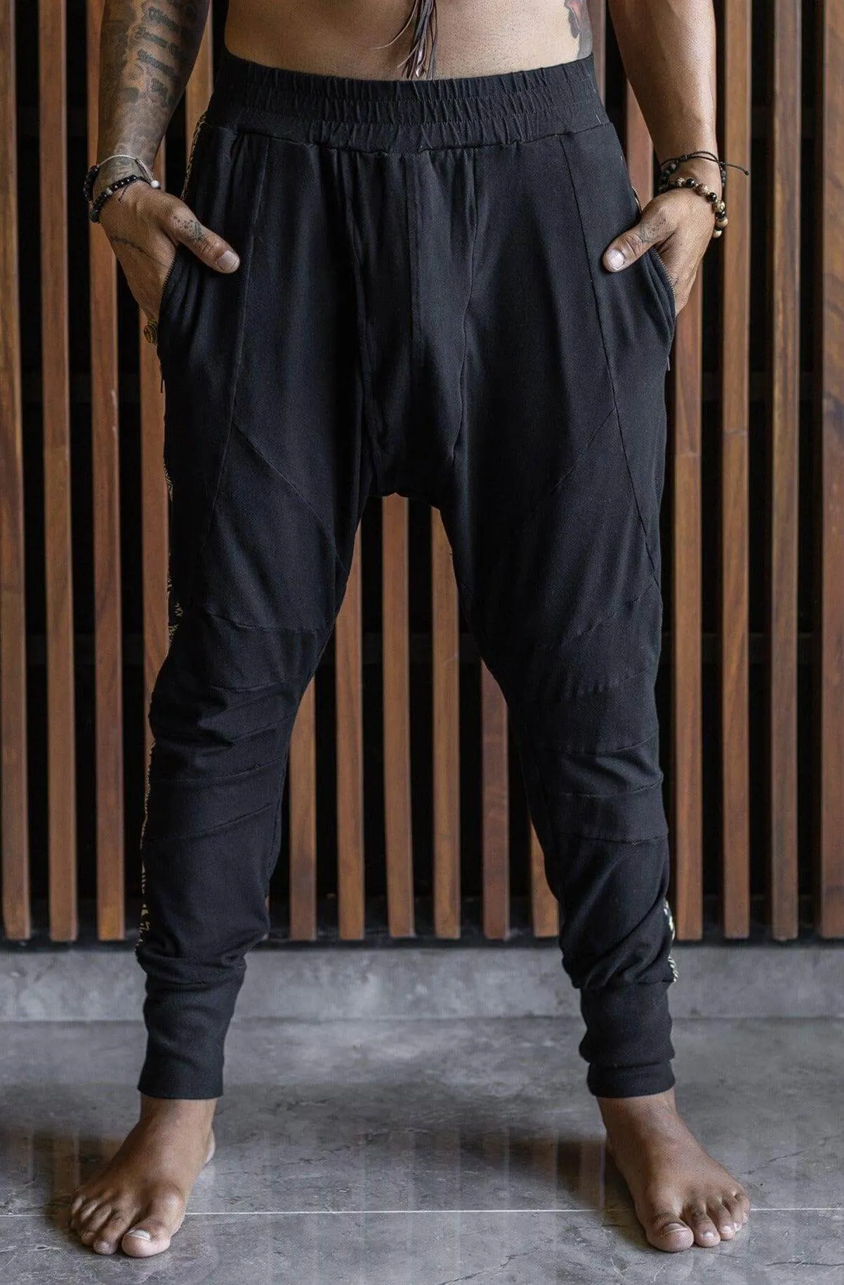 CAPO Pants - Slim leg bamboo stretch drop crotch joggers