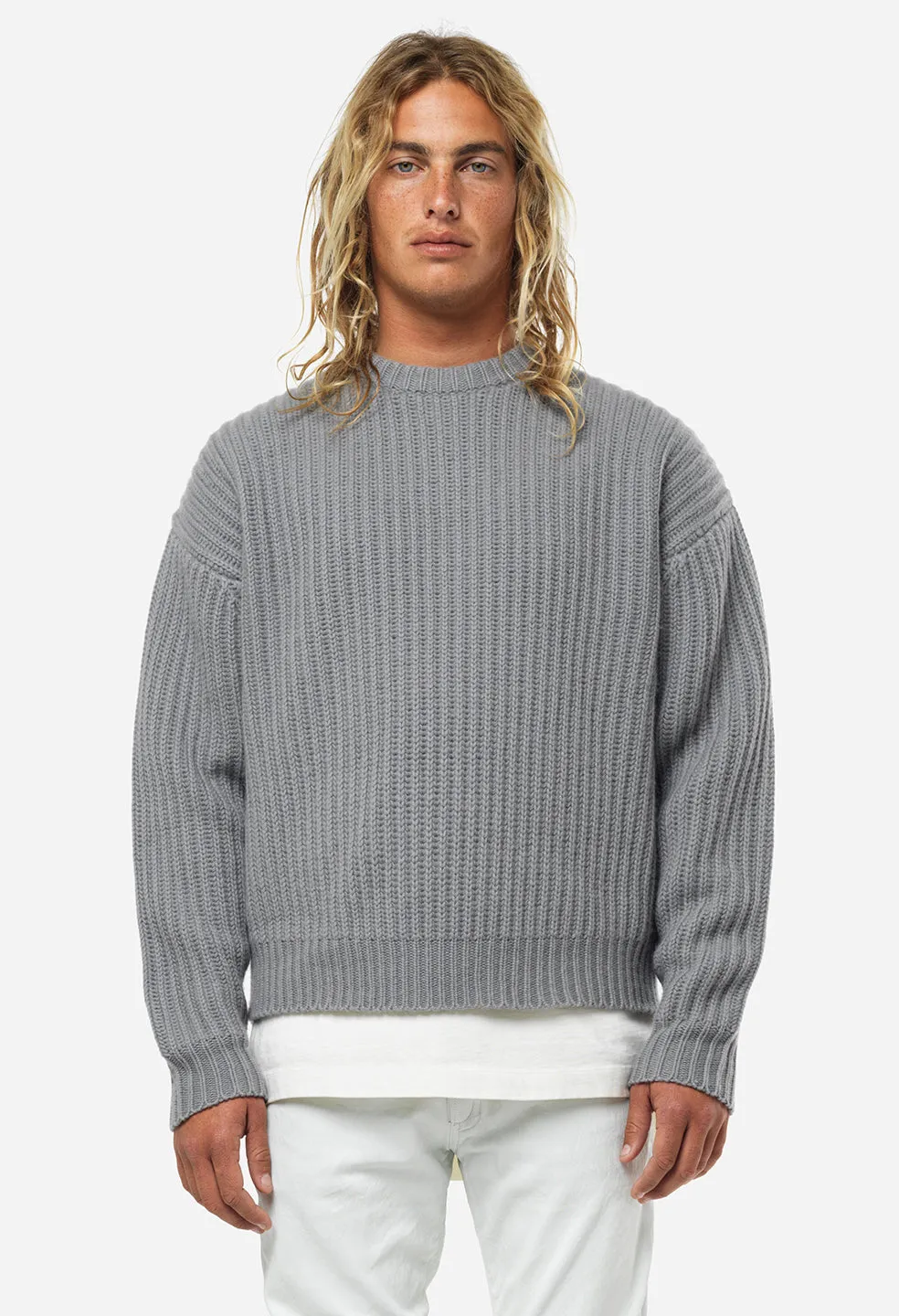 Capri Cashmere Crew / Smoke