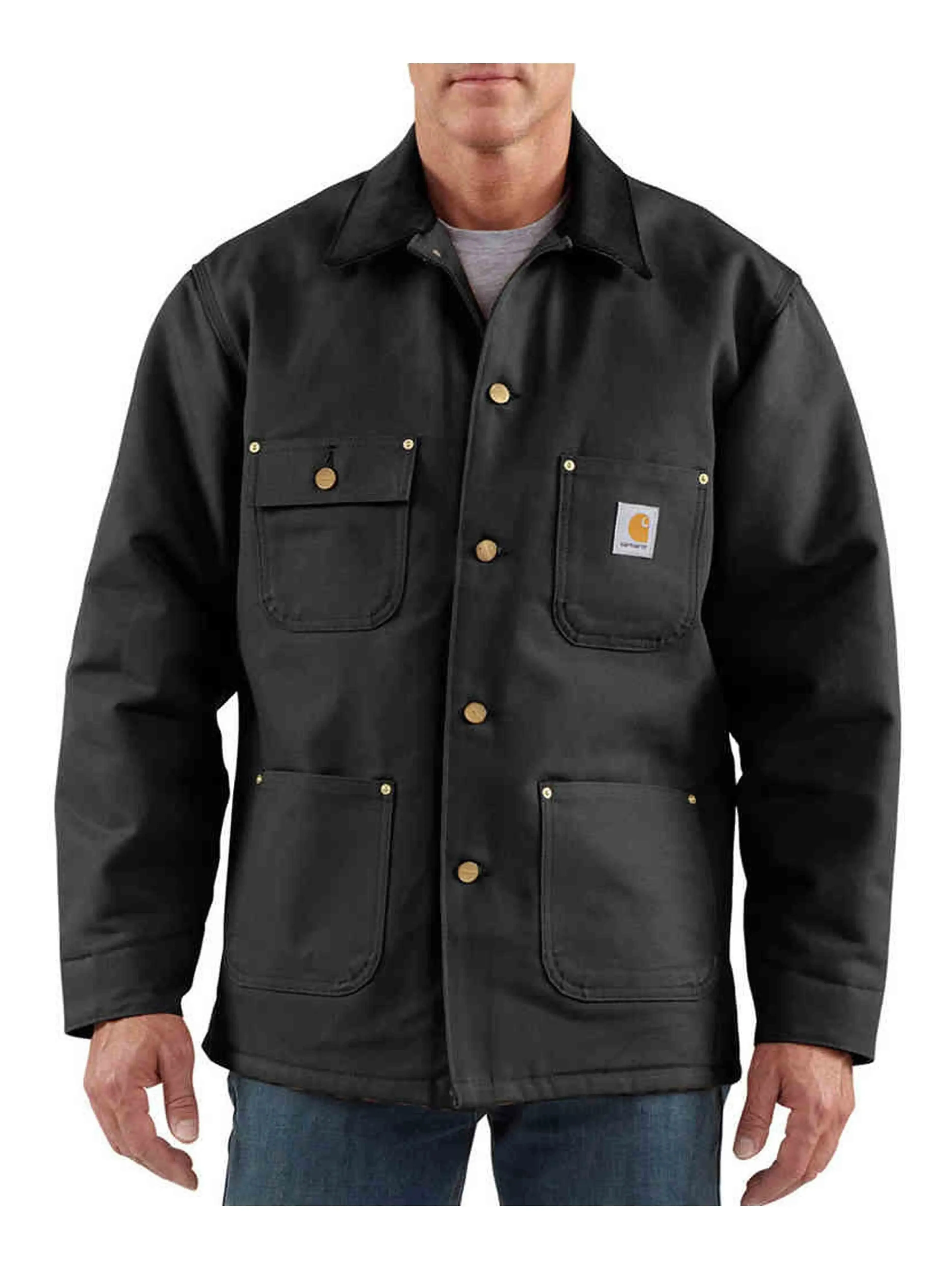 Carhartt Blanket-Lined Chore Coat in Black