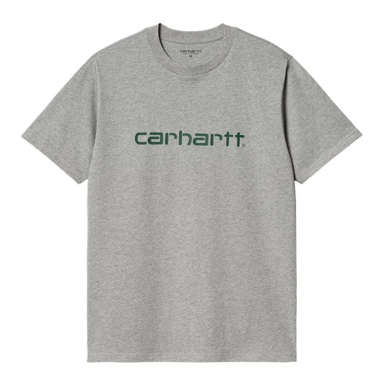 CARHARTT WIP CAMISETA SCRIPT GREY HEATHER / CHERVIL