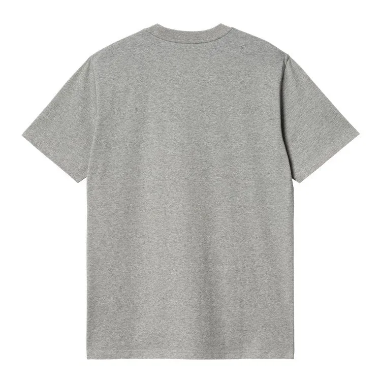 CARHARTT WIP CAMISETA SCRIPT GREY HEATHER / CHERVIL